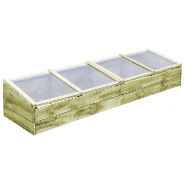 Invernadero de madera de pino impregnada 200x50x35 cm