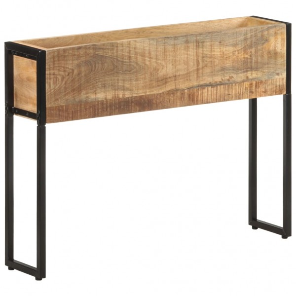 Jardinera de madera de mango rugosa 90x20x68 cm