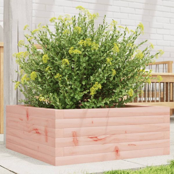 Jardinera de madera maciza de abeto Douglas 60x60x23 cm