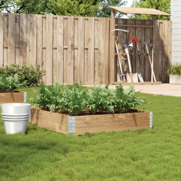 Jardinera de madera maciza de pino 100x100 cm