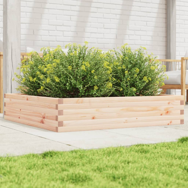 Jardinera de madera maciza de pino 110x110x23 cm