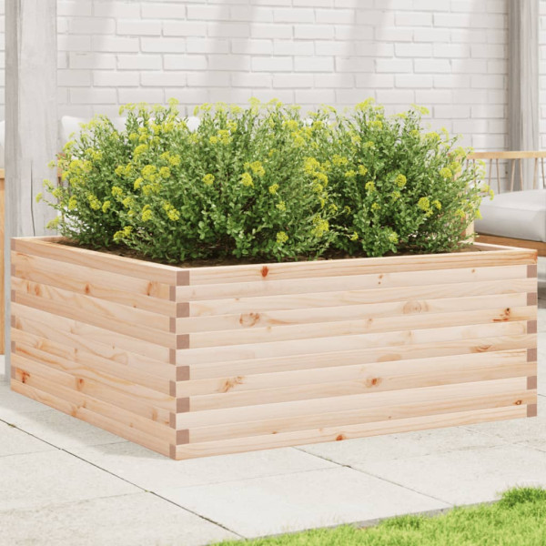 Jardinera de madera maciza de pino 110x110x46 cm