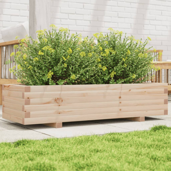 Jardinera de madera maciza de pino 110x40x26.5 cm
