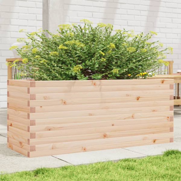 Jardinera de madera maciza de pino 110x40x46 cm