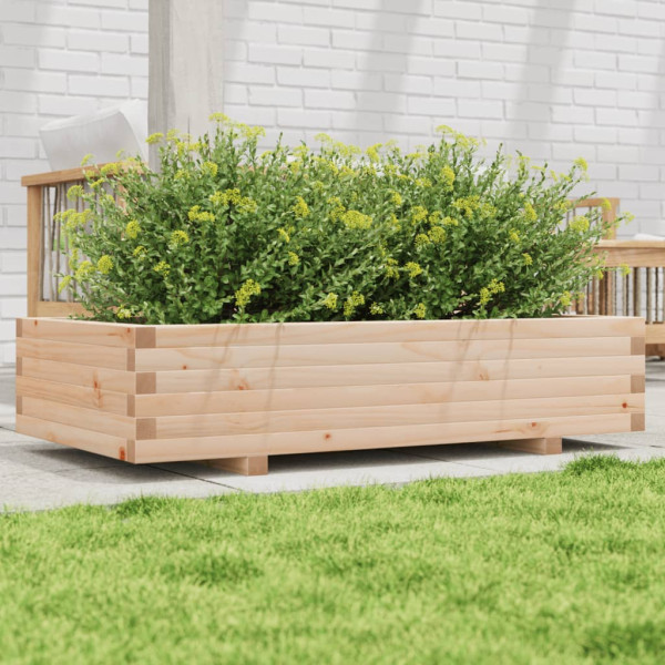 Jardinera de madera maciza de pino 110x60x26.5 cm