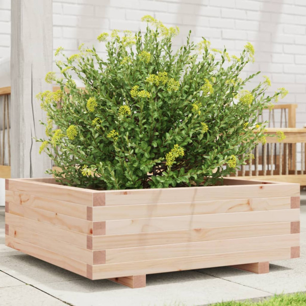 Jardinera de madera maciza de pino 70x70x26.5 cm