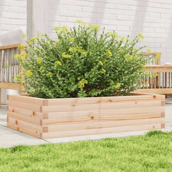 Jardinera de madera maciza de pino 90x60x23 cm