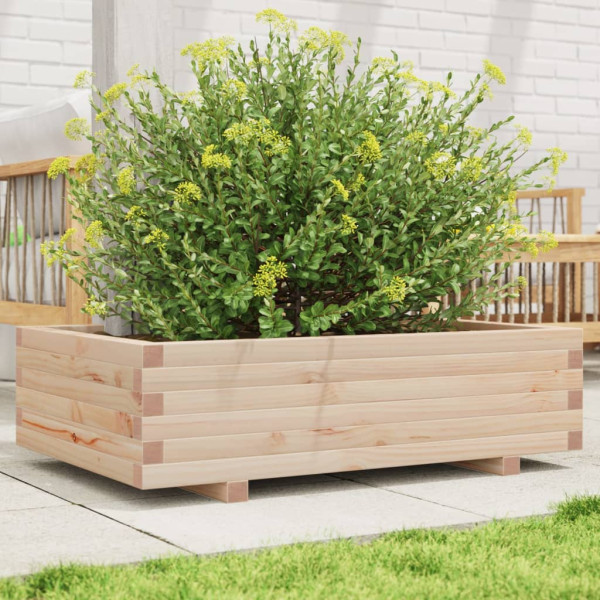 Jardinera de madera maciza de pino 90x60x26.5 cm