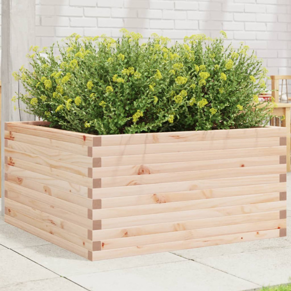 Jardinera de madera maciza de pino 90x90x46 cm