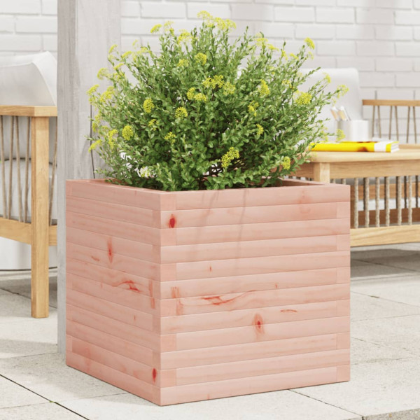 Jardinera de madera maciza Douglas 50x50x46 cm