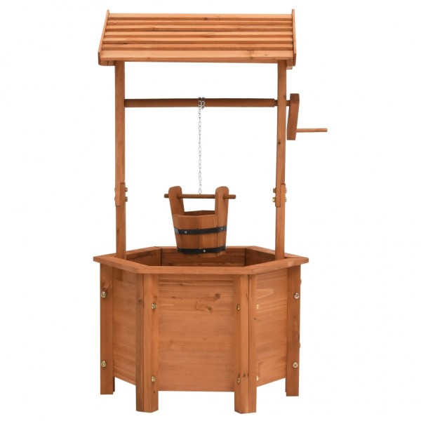 Jardinera en forma de pozo madera de abeto 40x40x84 cm