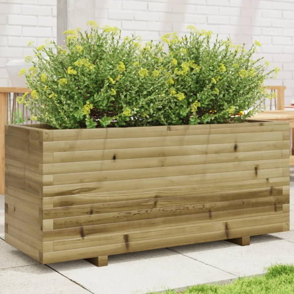 Jardinera madera de pino impregnada 110x40x49.5 cm