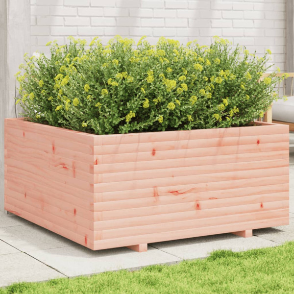 Jardinera madera maciza de abeto Douglas 100x100x49.5 cm