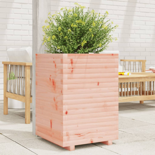 Jardinera madera maciza de abeto Douglas 50x50x72 cm