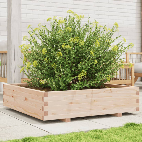 Jardinera madera maciza de pino 100x100x26.5 cm