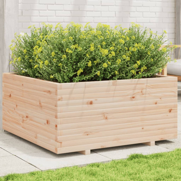 Jardinera madera maciza de pino 100x100x49.5 cm
