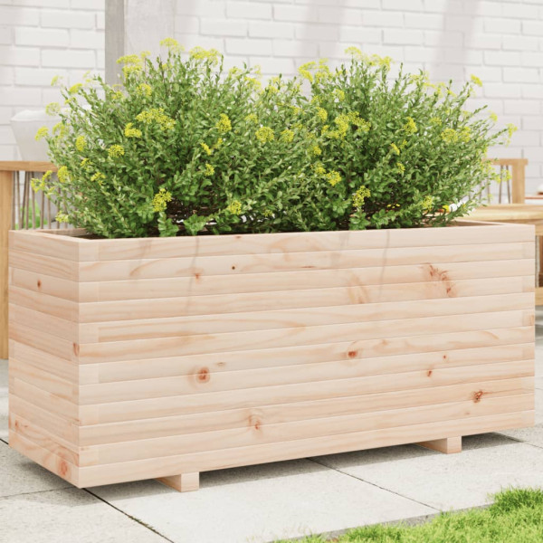Jardinera madera maciza de pino 110x40x49.5 cm