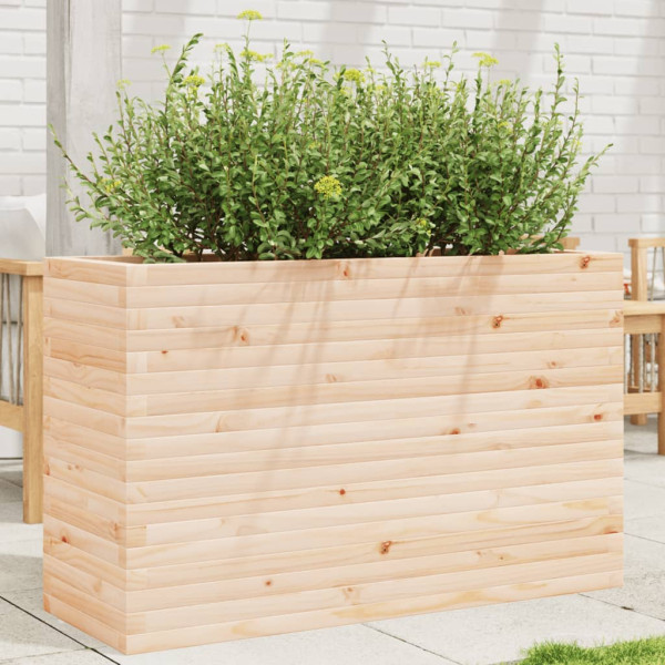 Jardinera madera maciza de pino 110x40x68.5 cm