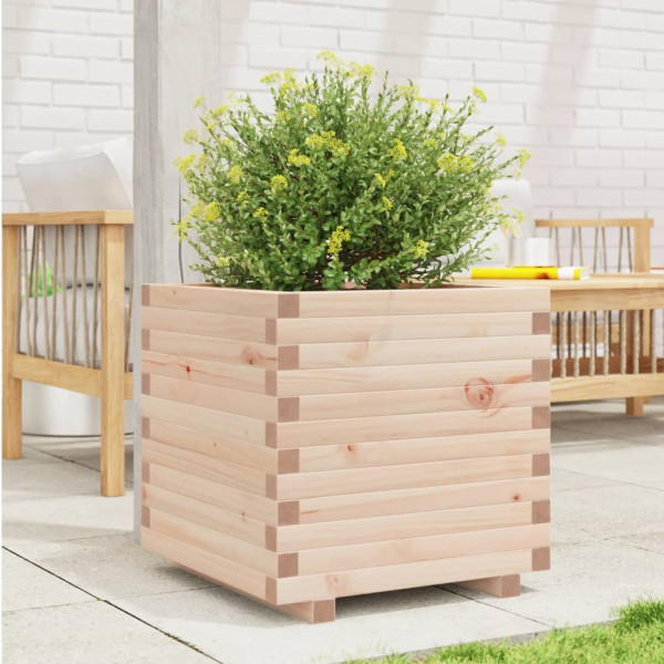 Jardinera madera maciza de pino 50x50x49.5 cm