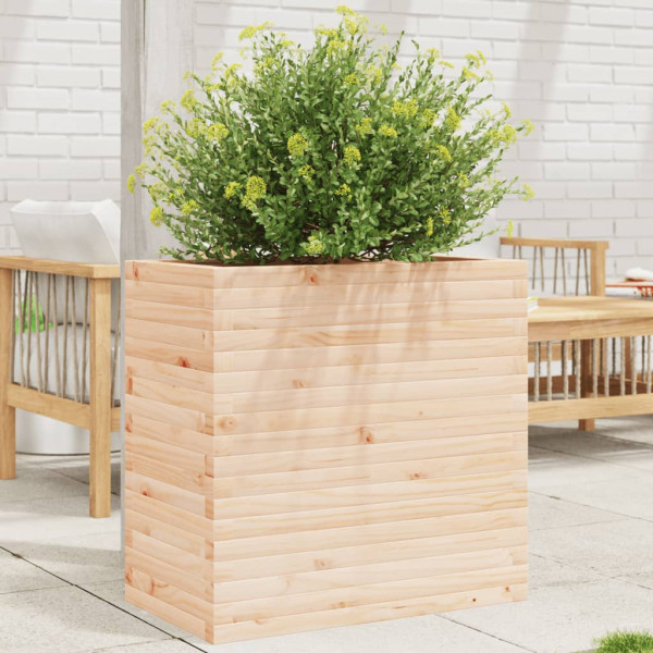 Jardinera madera maciza de pino 70x40x68.5 cm