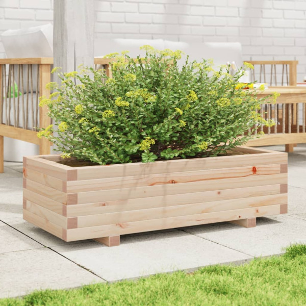 Jardinera madera maciza de pino 90x40x26.5 cm