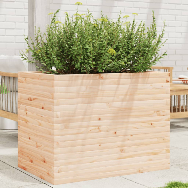 Jardinera madera maciza de pino 90x60x68.5 cm
