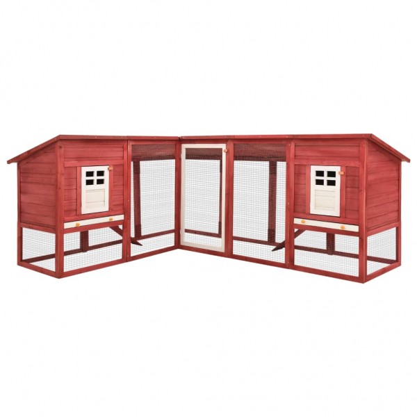 Jaula conejera de exterior con corral madera abeto rojo blanco
