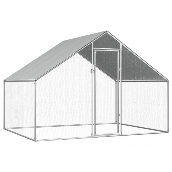 Jaula gallinero de exterior de acero galvanizado 2.75x2x1.92 m
