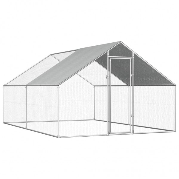 Jaula gallinero de exterior de acero galvanizado 2.75x4x1.92 m