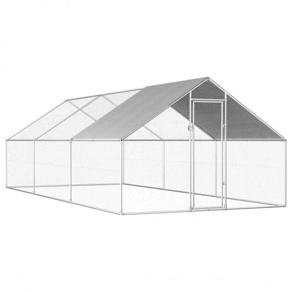 Jaula gallinero de exterior de acero galvanizado 2.75x6x1.92 m
