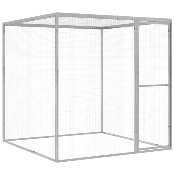 Jaula para gatos acero galvanizado 1.5x1.5x1.5 m