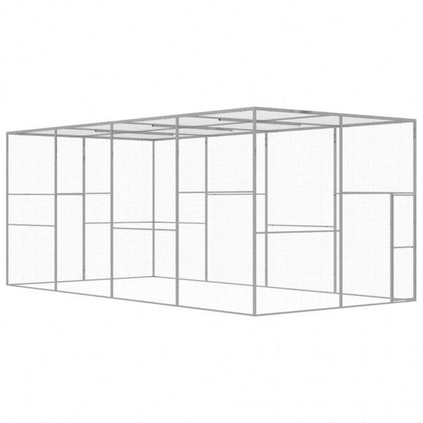 Jaula para gatos acero galvanizado 6x3x2.5 m