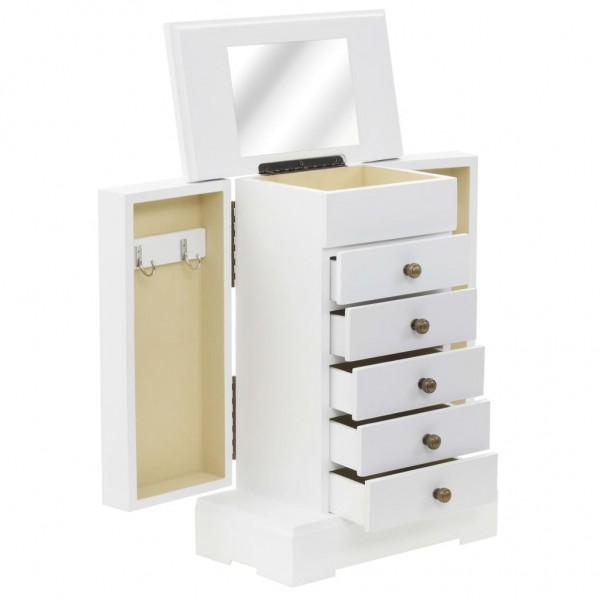Joyero con espejo de MDF 25x13.5x34 cm