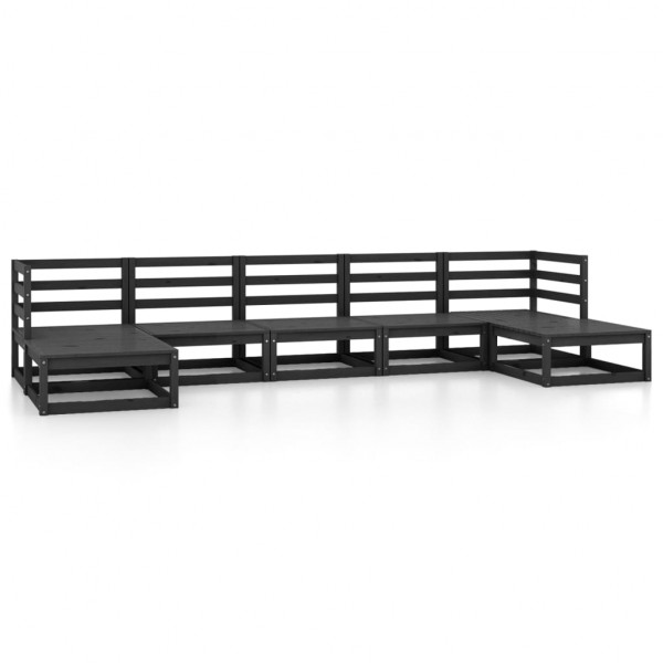 Juego de muebles de jardín 7 piezas madera maciza pino