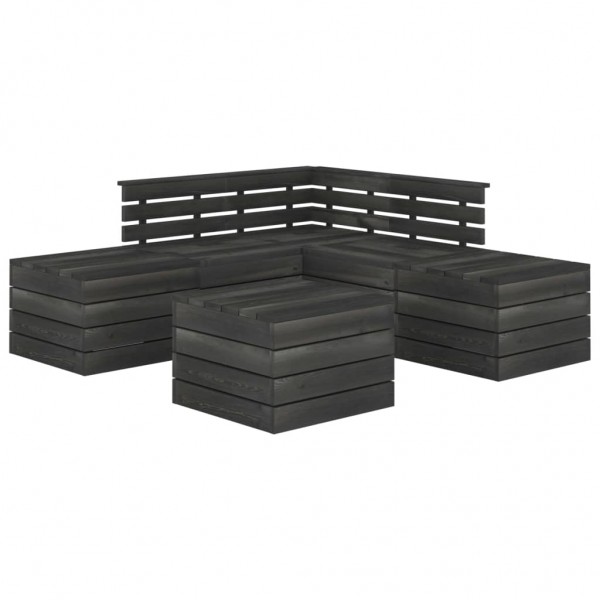Juego de muebles de jardín de palets 6 piezas