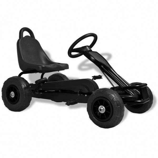 Kart de pedales con neumáticos negro