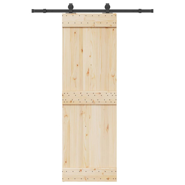 Kit de herrajes para puertas correderas acero negro 152.5 cm