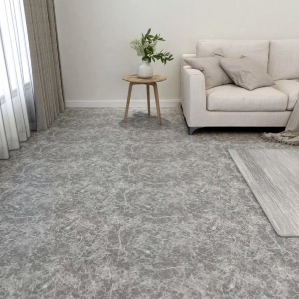 Lamas de suelo autoadhesivas 55 uds PVC 5.11 m² gris hormigón