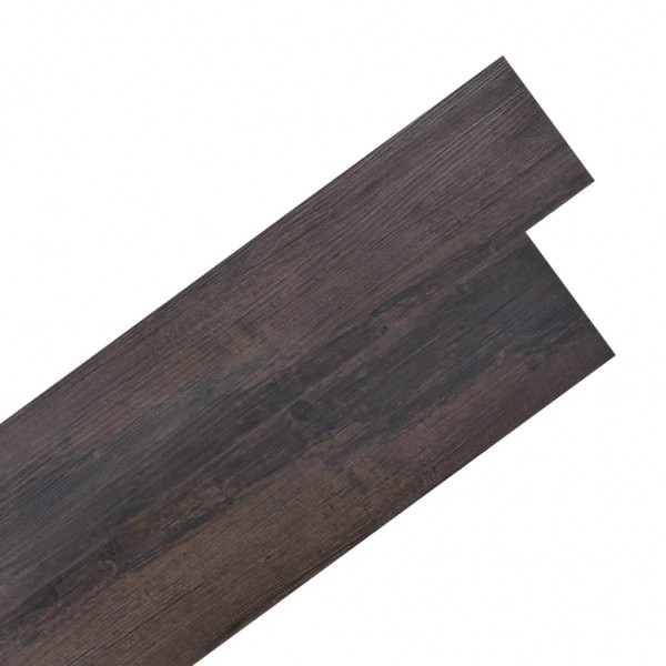 Lamas de suelo de PVC autoadhesivas marrón oscuro 5.02 m² 2 mm
