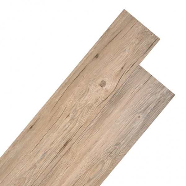 Lamas de suelo no autoadhesivas PVC marrón roble 5.26 m² 2 mm