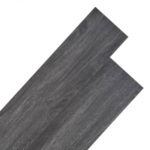 Lamas de suelo no autoadhesivas PVC negro y blanco 5.26 m² 2 mm