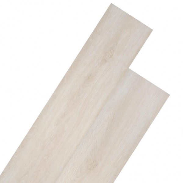 Lamas de suelo no autoadhesivas PVC roble clásico blanco 2 mm