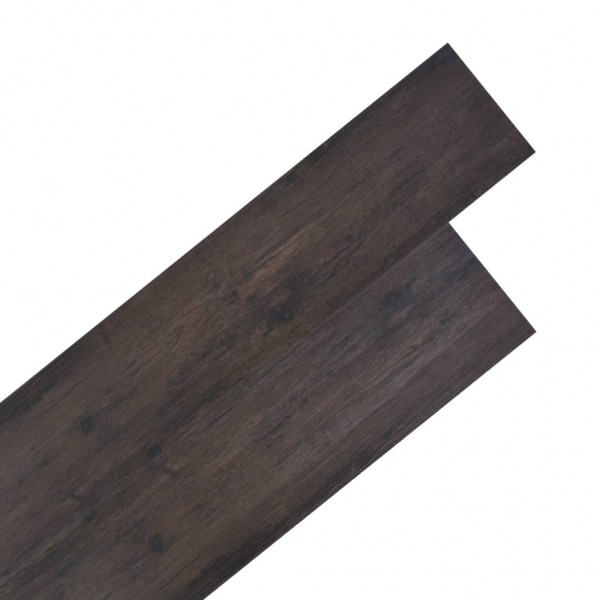 Lamas de suelo no autoadhesivas PVC roble gris oscuro 5.26 m²