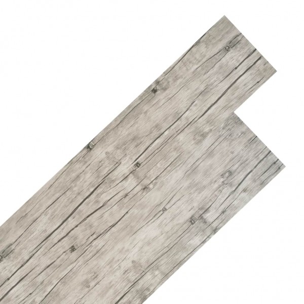 Lamas de suelo no autoadhesivas PVC roble lavado 5.26 m² 2 mm