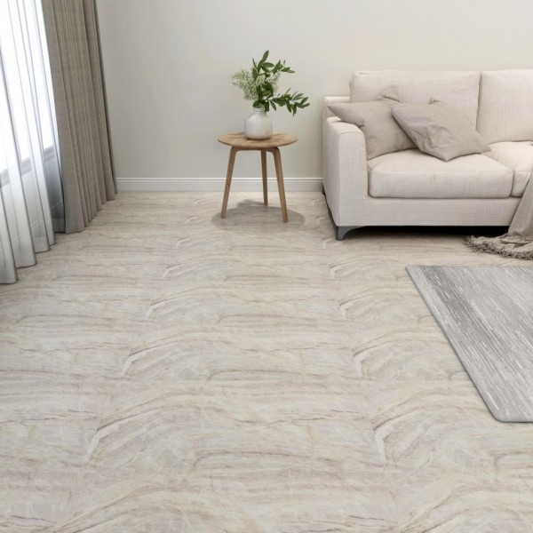 Lamas para suelo autoadhesivas 55 uds PVC 5.11 m² beige