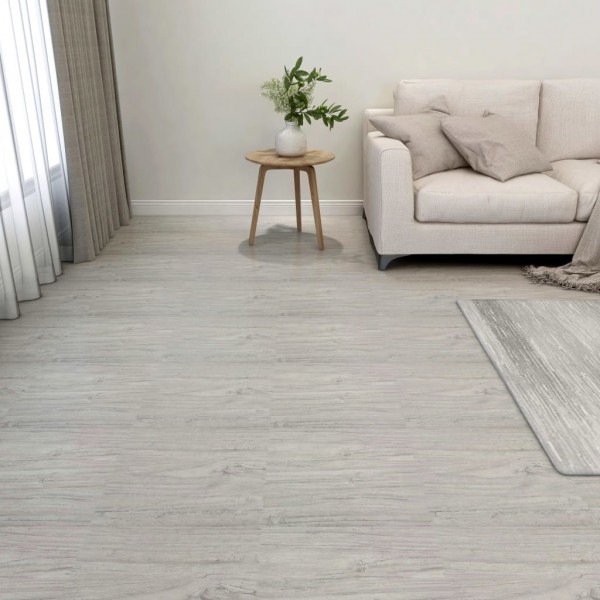 Lamas para suelo autoadhesivas 55 uds PVC 5.11 m² gris claro