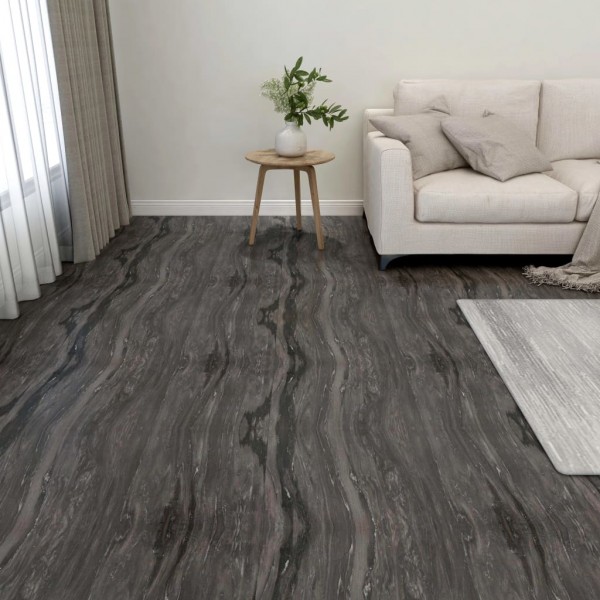 Lamas para suelo autoadhesivas 55 uds PVC 5.11 m² gris oscuro