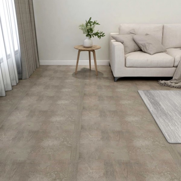 Lamas para suelo autoadhesivas 55 uds PVC 5.11 m² gris