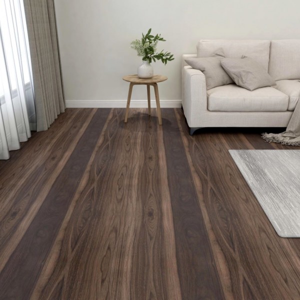 Lamas para suelo autoadhesivas 55 uds PVC 5.11 m² marrón oscuro