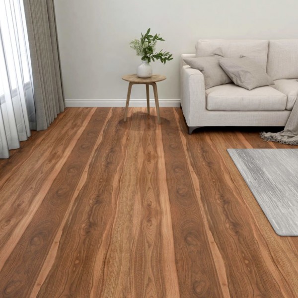 Lamas para suelo autoadhesivas 55 uds PVC 5.11 m² marrón